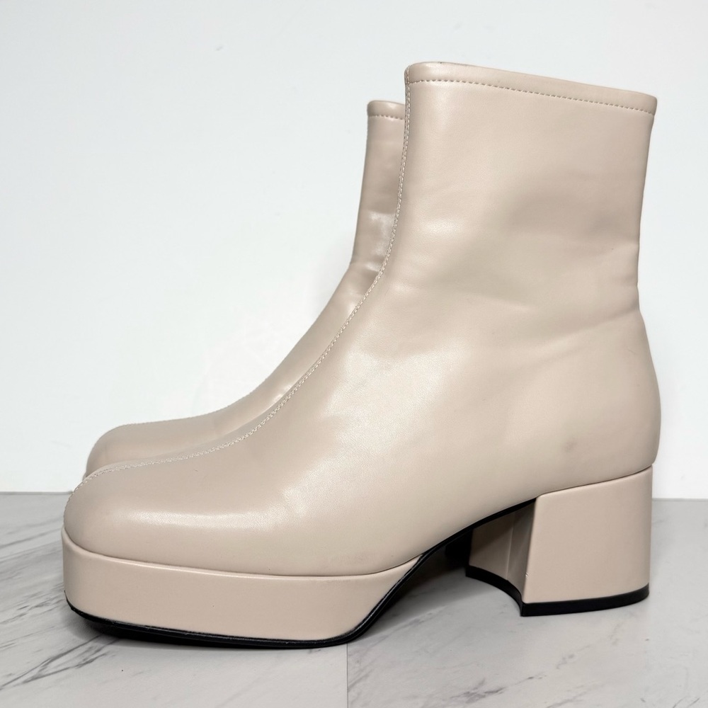 Jeffrey Campbell Square Toe Platform Bootie 8